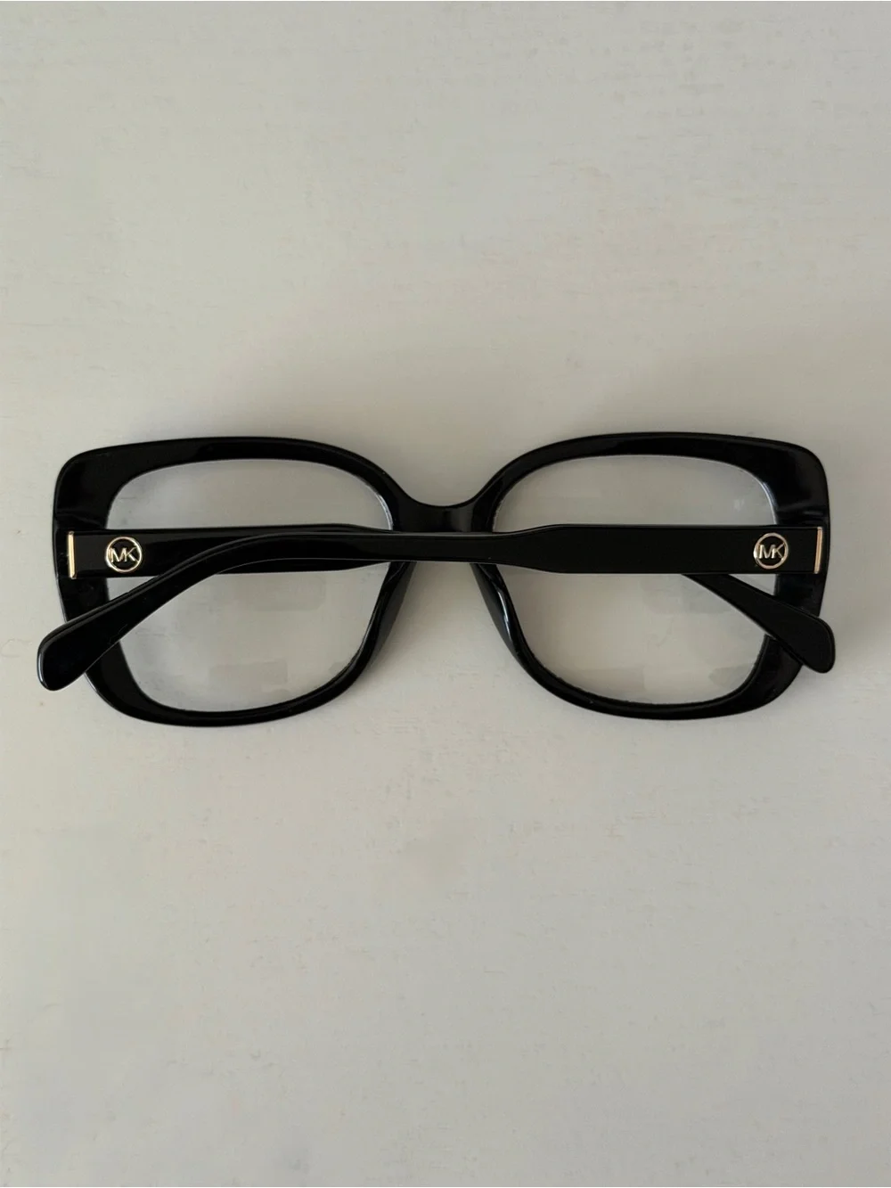Michael Kors Glossy Black Oversized Square Eyeglasses